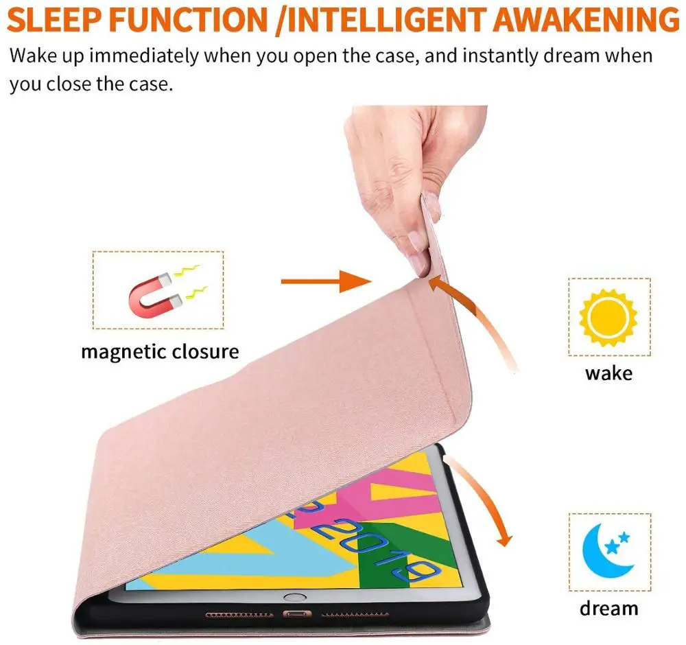 Съемная Беспроводная клавиатура, кожаный чехол, чехол для планшета, клавиатура для iPad 10,2 2019