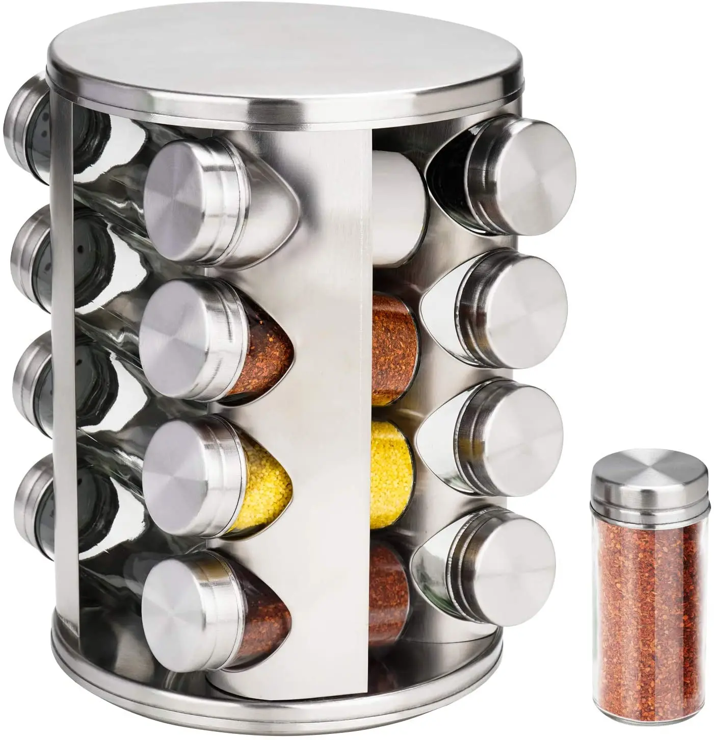 1pc/1 Set, Spices And Seasonings Sets, Revolving Countertop Spice Rack Wiht  Spice Jar, Spice Tower Organizer For Countertop Or C