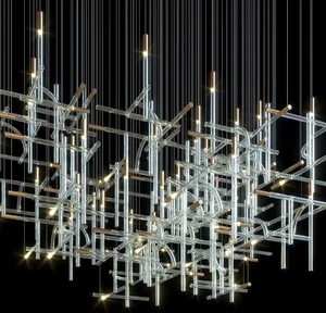 Custom Project Decoration Lighting Glass Led Chandelier Pendant Light Hall Hotel Staircase Modern Murano Glass 80 Free Pendant