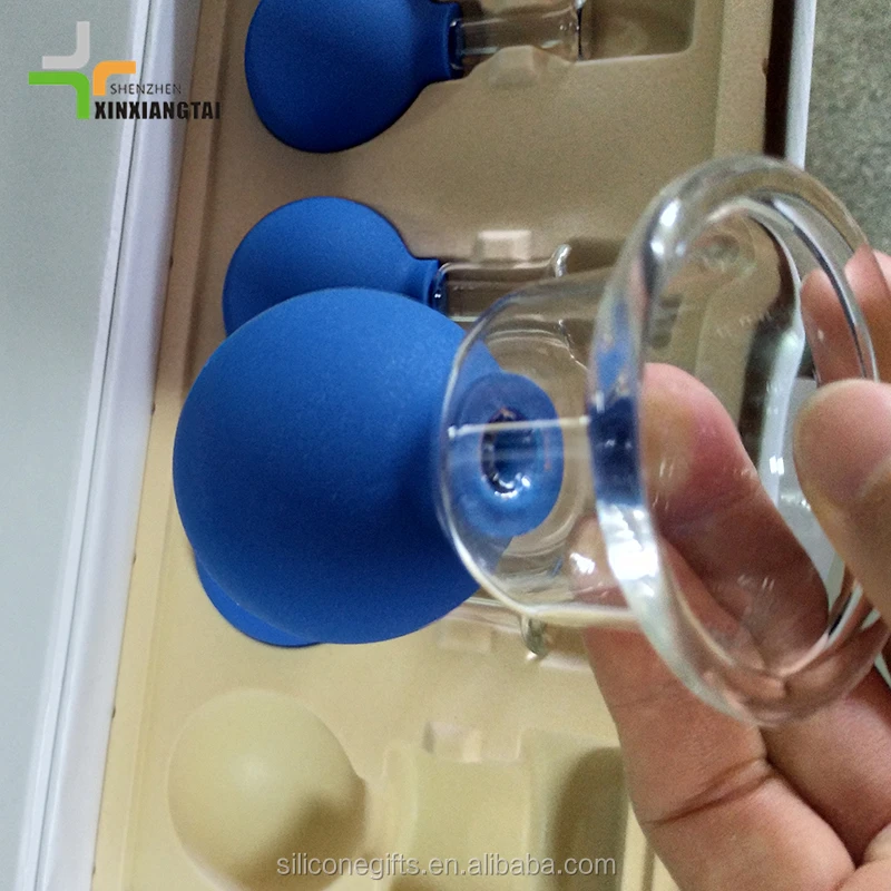 Rubber Suction Bulb Glass Cupping Set Anti Cellulite Vacuum Massage Body Facial Massage Rejuva Cup