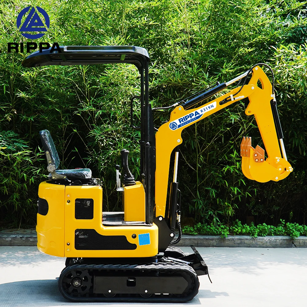 Rippa R319 Mini Excavator Minibagger EPA Engine 1 Ton New Crawler Micro Digger Farm Small Excavators With Cabin