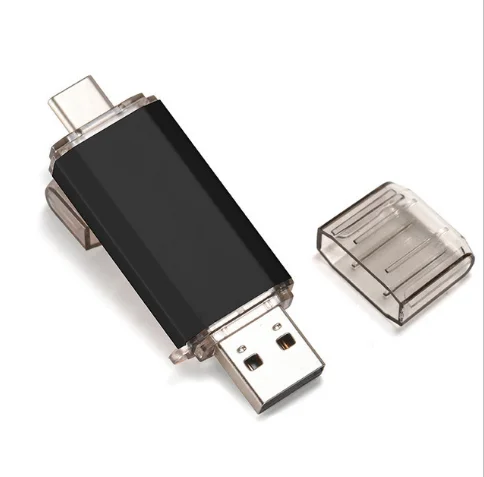 Wholesale 2.0 Type C USB Flash Drive Customizable 4GB to 128GB Memory Pen New U Disk with Metal Body