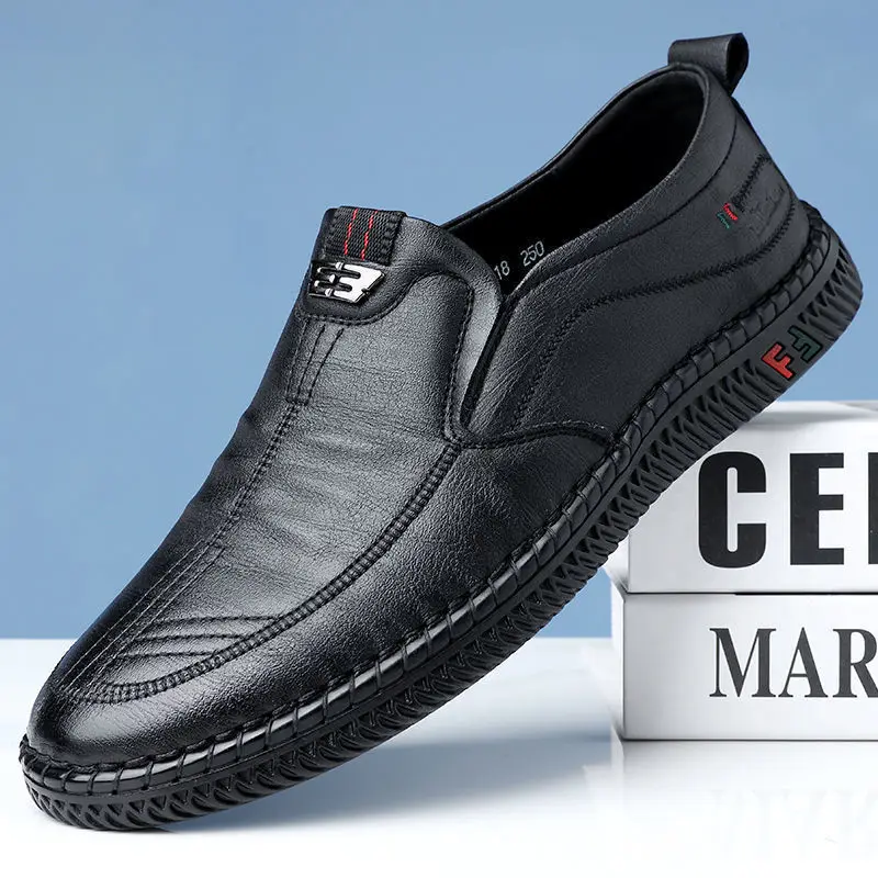 outdoor walking style Durabillity brown black Loafer shoes man outdoor slip on offical shoes for men