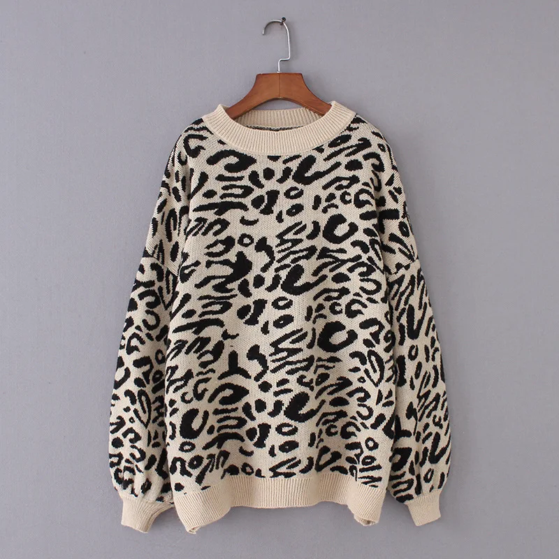 clothing oversized cheetah sweater