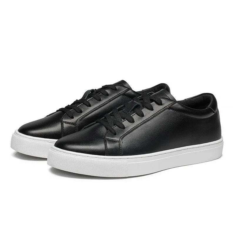 OEM ODM High Quality Customized Logo Genuine Leather White Trainers Sneakers Design Skateboard Casual Men Custom Shoes
