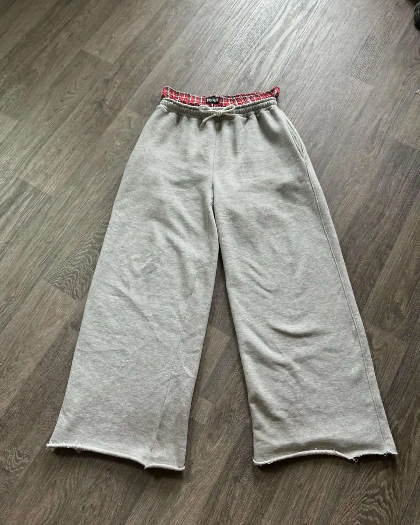 Custom Oversized Open Bottom Wide Straight Leg Boxer Baggy Double Waist Trackpants Track Jogger Sweat Pant Flared Sweatpants Men