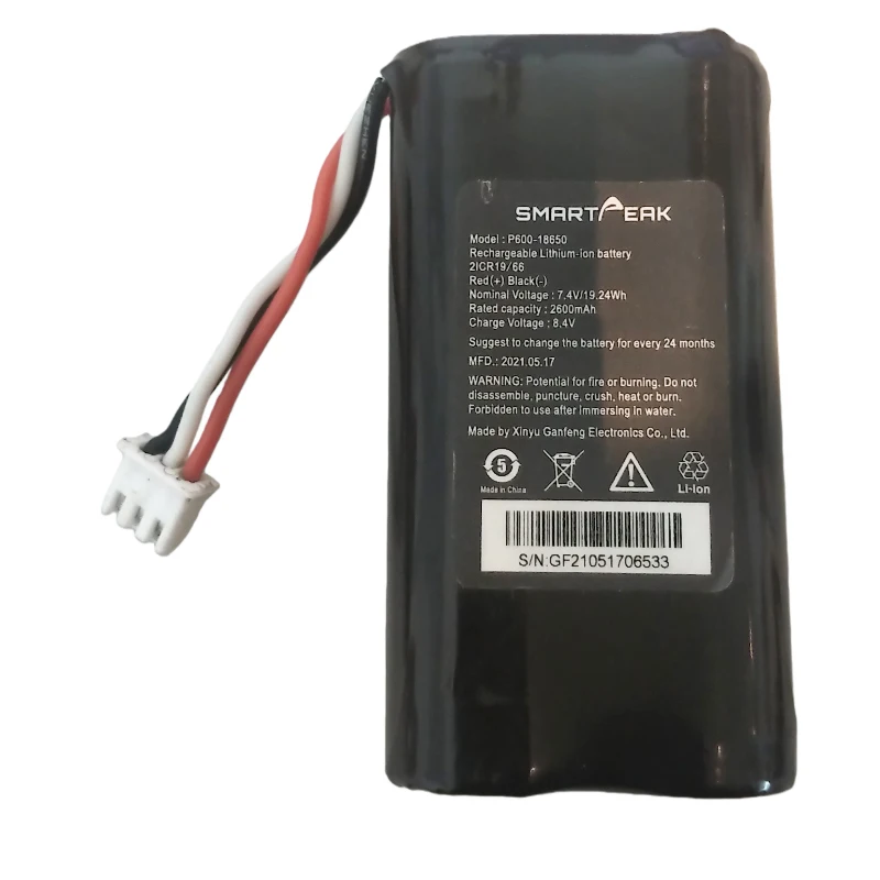 Lithium Ion 18650 7.4V 2600mAh Smart Peak P600 Battery for SmartPeak Pos Terminal Machine