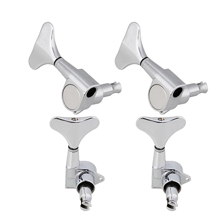 Chrome 2+2 Sealed Bass Guitar Tuners Tuning Pegs Keys Machine Heads For