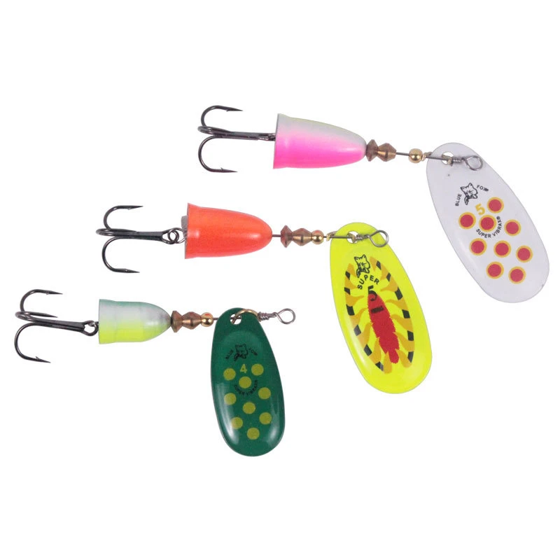 Spinner Fishing Lures With Triple Hooks Metal Lures Hard