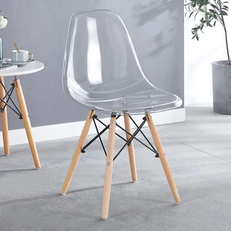 china cheap durable transparent acrylic dining chair italian modern wood legs chairs for restaurant