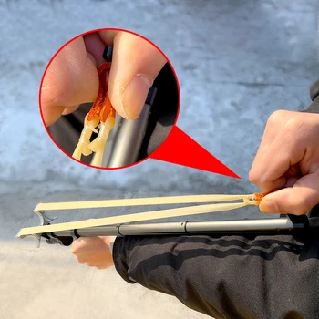 Fronde télescopique en métal avec laser rouge - Sports de plein air