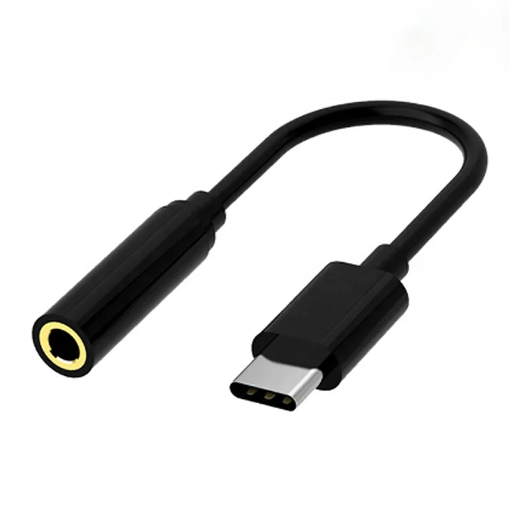 Type C to 3.5mm Earphone Port Adapter Cable USB-C Aux Audio Converter for Mobile Phone