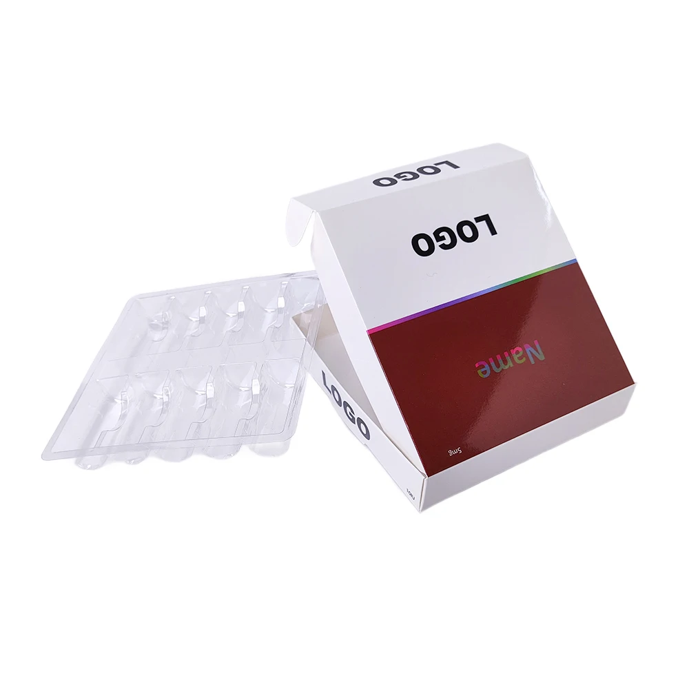 White Vial Box 3ml*10 Packer case Pack Custom Printing Waterproof Vial Labels and Boxes