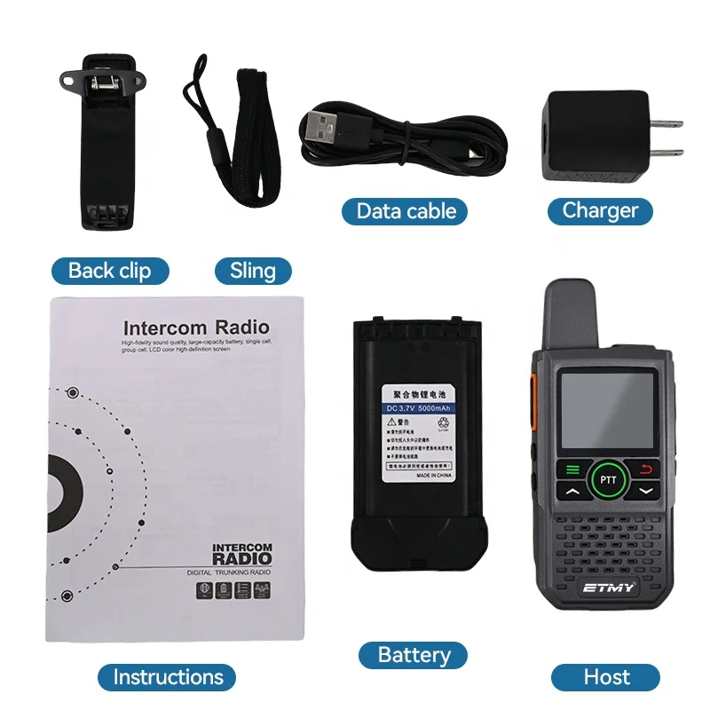 Custom Poc Simcard 2 Way Radio 4g Long Range Module Lte Walkie Talkie for Taxi Service