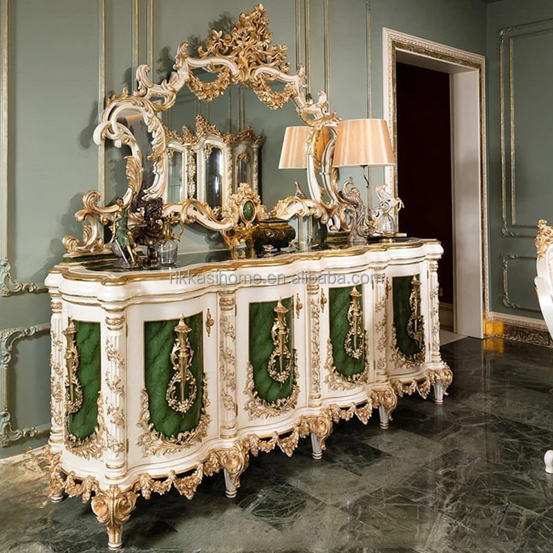 Antique French Style Living Room Furniture Set Solid Wood Carved