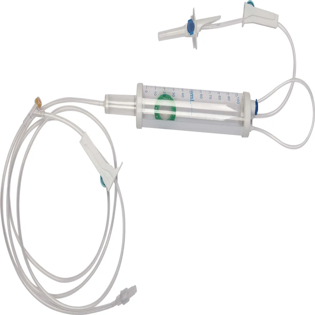 High quality Sterile medical supply iv infusion set burette chamber