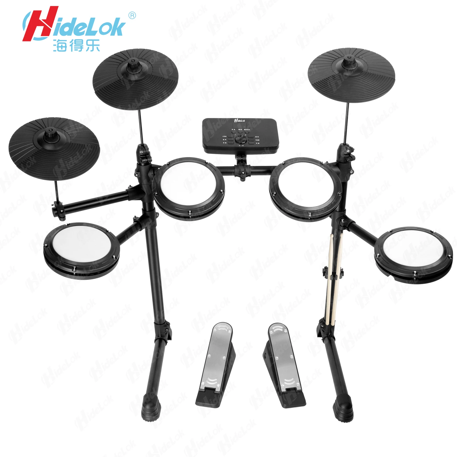 Electric Drum Set with Quiet Mesh Pads, 10 Inch Dual Zone Snare, Bluetooth, 440+ Authentic Sounds, Drumeo, USB MIDI, Kick Pedal
