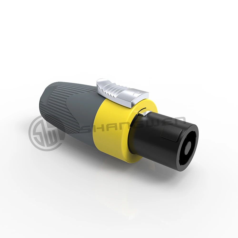 Professional Speaker Powercon Wire Connectors 40a Panel Audio Signal Female Plug 4 Pin 4Pins Loudspeakers Plastic Connector