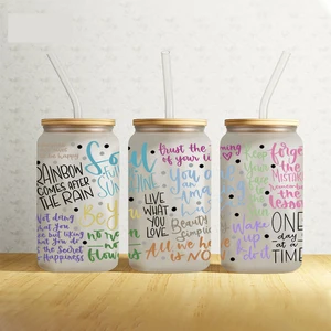 Custom Printing Transfer Wrap Sublimation UV DTF Transfer Cup Wraps Printing Vinyl  Heat Transfer Film Stickers