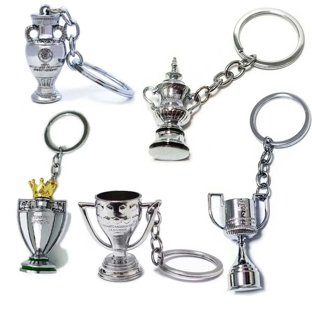 Hot Sale 3d Mini Trophy Cups Key Chain European Cup Champion Metal