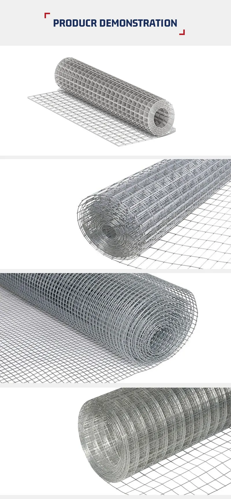 New Product 3x3 Galvanized Welded Wire Mesh Fence