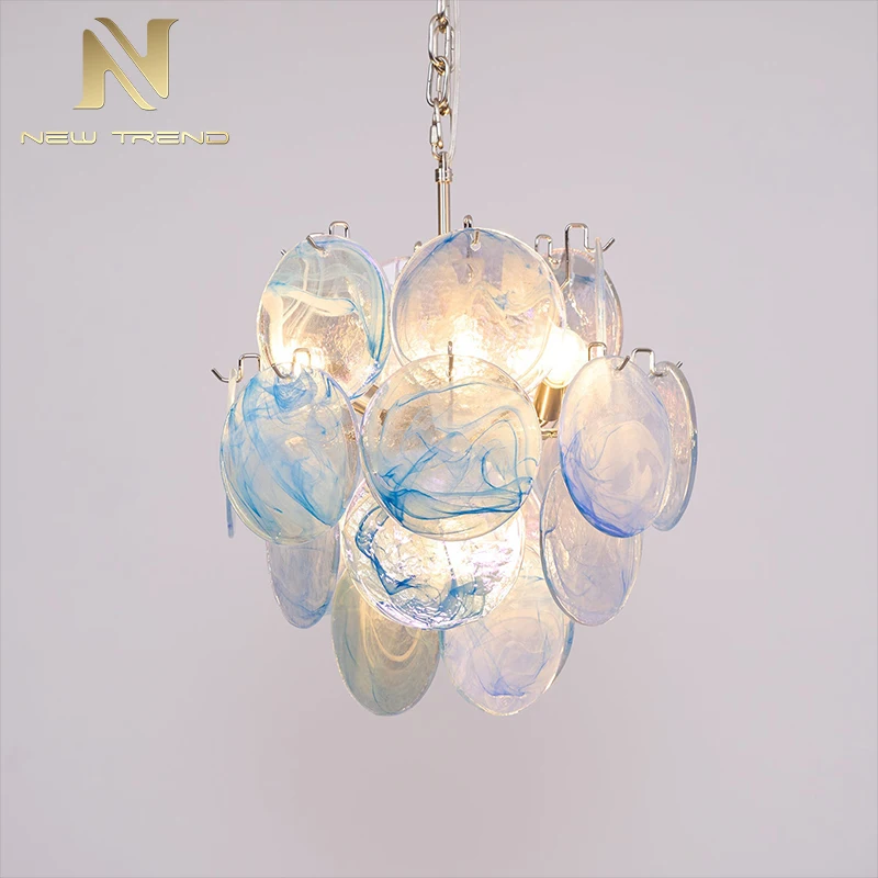 CPL-446 Post-Modern Creative Murano Glass Chandelier – Italian Designer Style LED Pendant Light for Bedroom