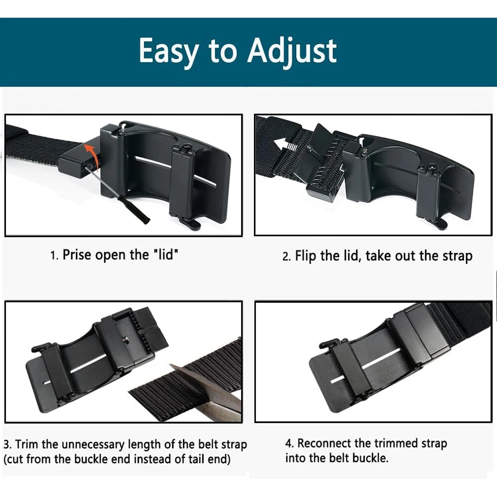 Adjustable Durable Training Sports Training Ratchet Belts Buckle Double-sided Nylon Strap Belts