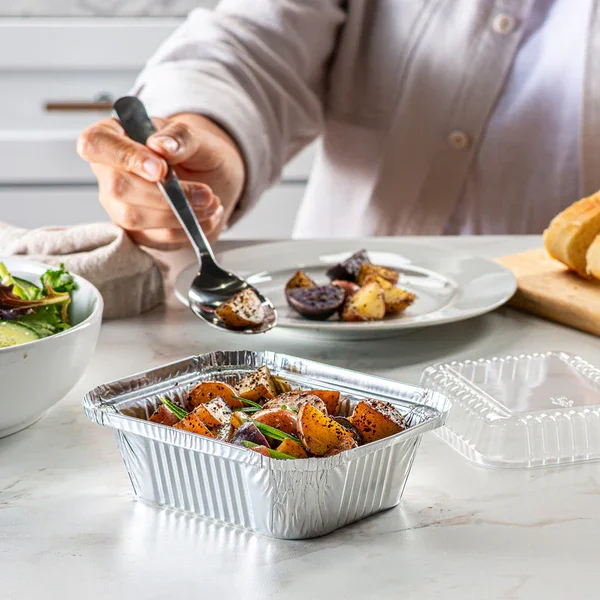 Aluminum Foil Disposable Lunch Box - Eco-Friendly & Versatile