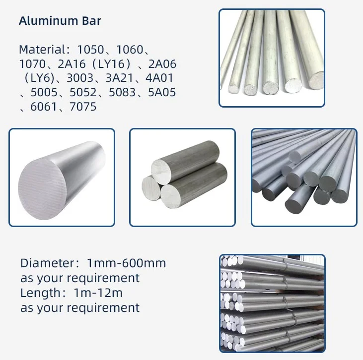 7000 series Aluminum Bar Rod 7005 7010 7022 7034 7039 7049 7050 Price