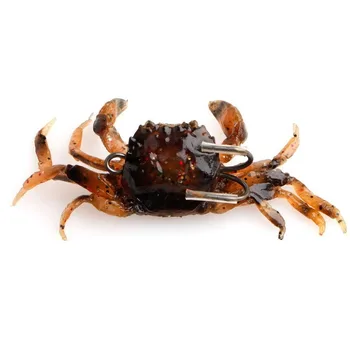 3D Simulation Soft Crab Fishing Lure With Hook, Bionic Artificial Bait for Saltwater Grouper Giant Grouper Fishing – Soft Lure – view 5