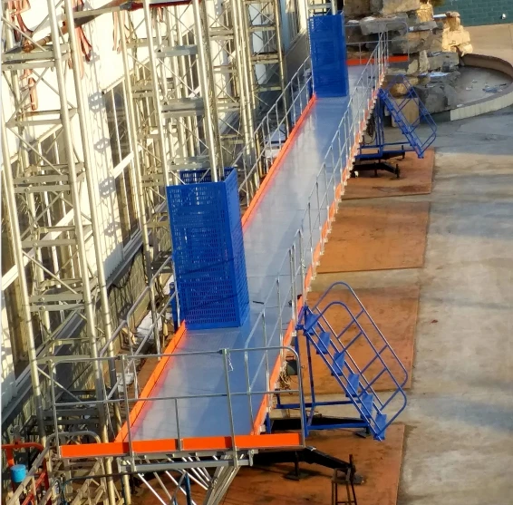 Building Facade External Mobile Scaffolding Double Mast Climbing Platform Single Mast Climber Working Platform