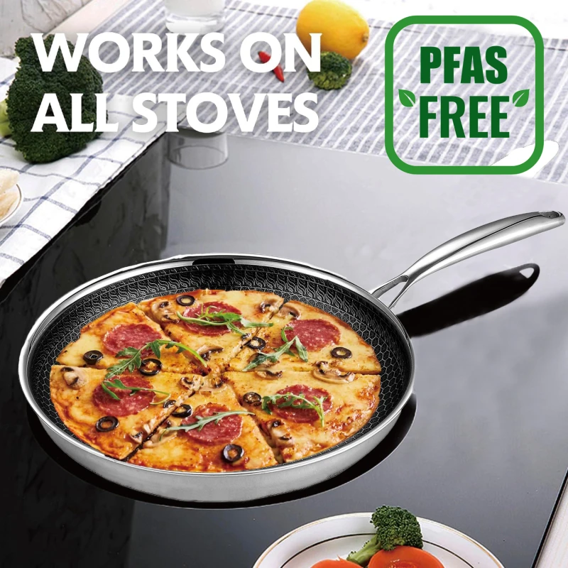 Hot Seller Hexclad Hybrid Cookware Reusable Ceramic Coating Cooking