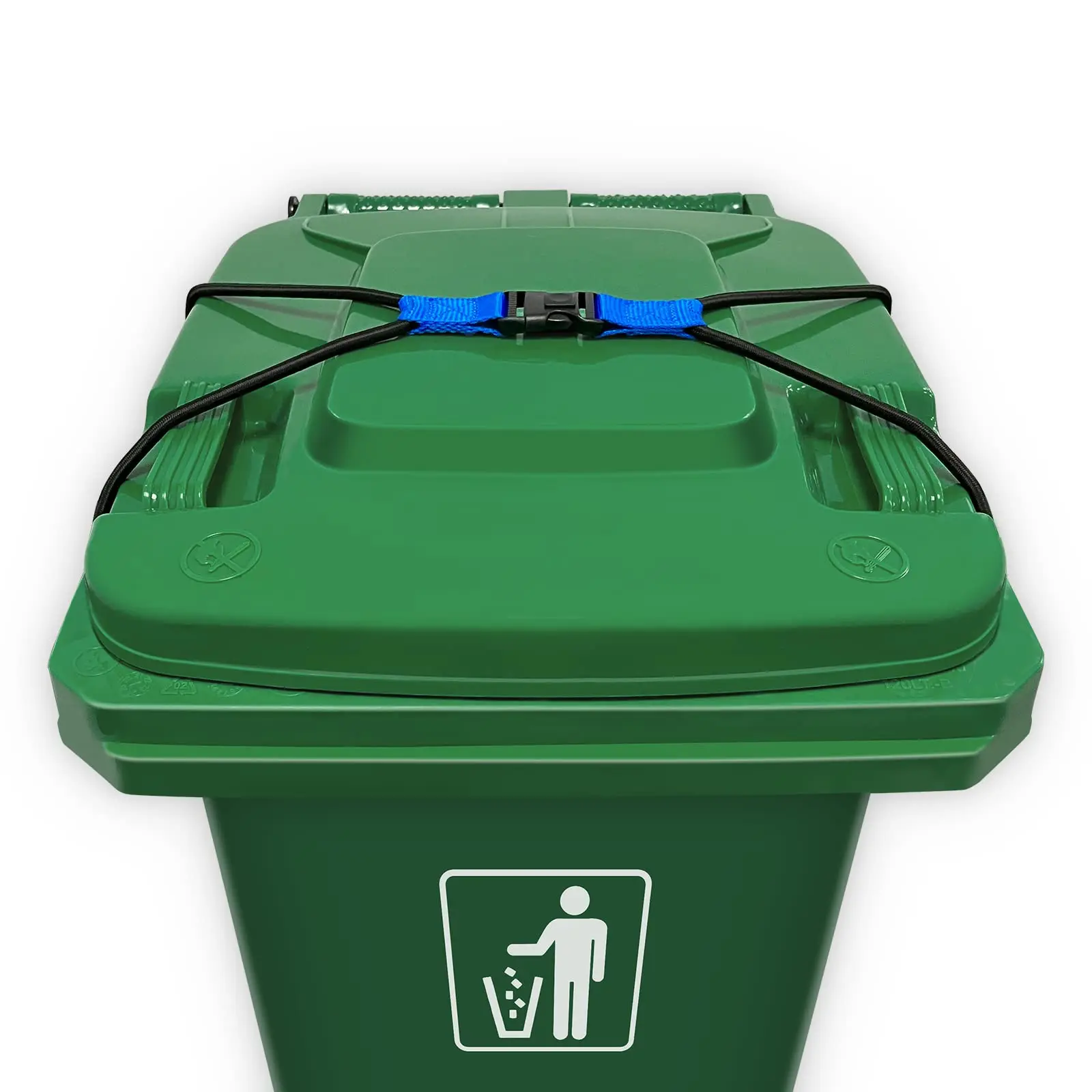 Outdoor Heavy Duty Bungee Cord Garbage Cans Trash Can Lid Lock For