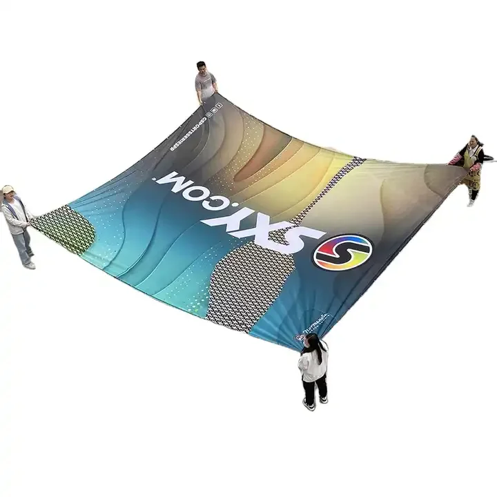 Custom Polyester Cloth Advertising Banner Stage Backdrop Mesh Banner Printing Large Fabric Banner