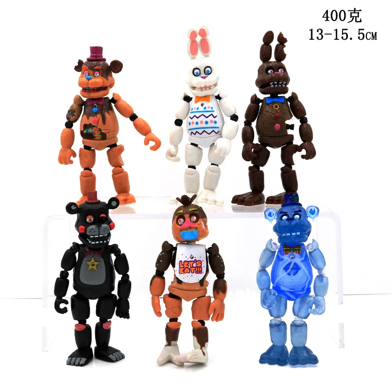 Tcxw103102 New Arrival Five Nights At Freddy Action Figure 3d Pvc Doll 6  Pcs A Set Freddy Fnaf Dolls Led - Buy Five Nights At Freddys,Five Nights At  Freddys Action Figures,Five Nights At Freddys