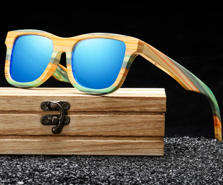 (New Wood Frame) | Rimless Street Sunglasses | Men & Women | Regular |  Rimless Rectangle Sunglasses