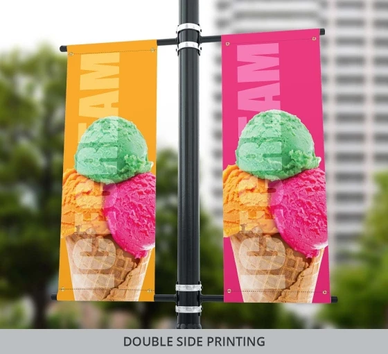 Bestful Signs Campaign Street Light Pole Double Sided Banner With ...