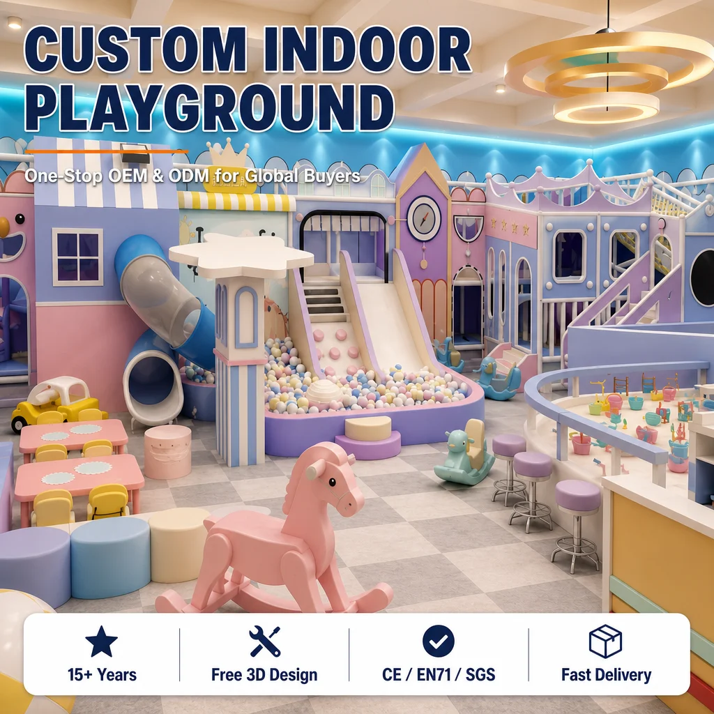 Indoor Kids Soft Play Ocean Theme Playground Naughty Castle CE Certified Ball Pit Climbing Frame Slide for Commercial Play Zone