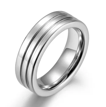 Gentdes Jewelry Cool Ring 6mm Silver Simple Women's Tungsten Carbide Ring High Polished Men Rings Wholesale