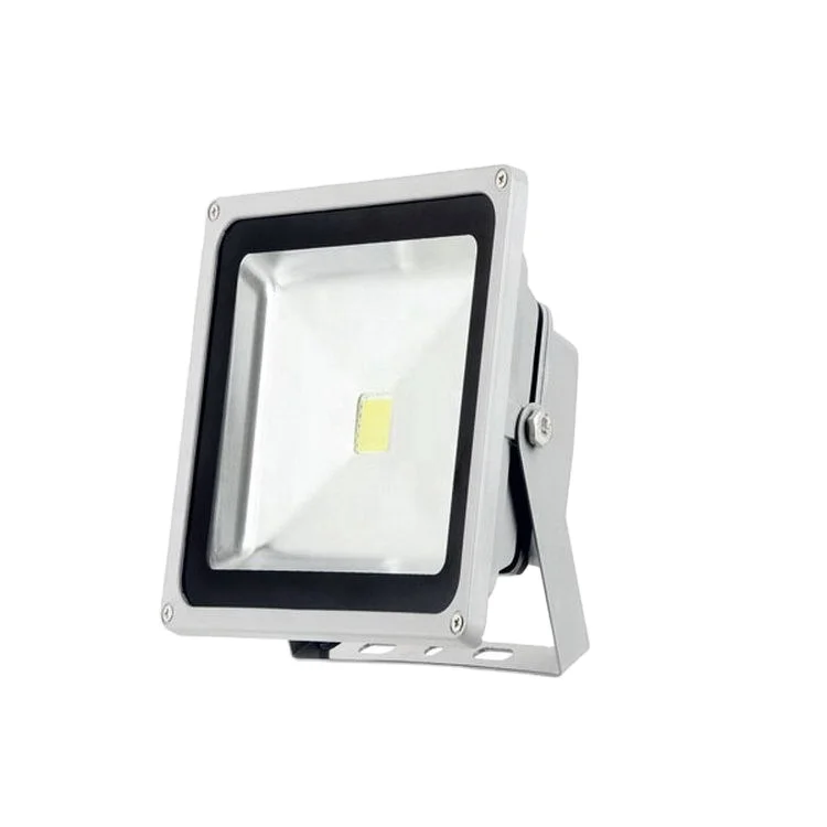 Outdoor 100-240V rating IP65 2700-7000K adjustable waterproof white cob led flood light 50w