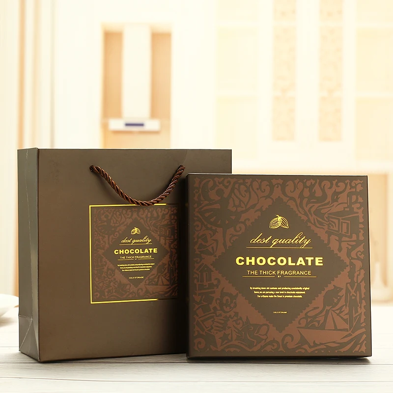 Custom Printed Chocolate Gift Box with 350gsm Cardpaper and CMYK+PMS Color for Candy Packaging