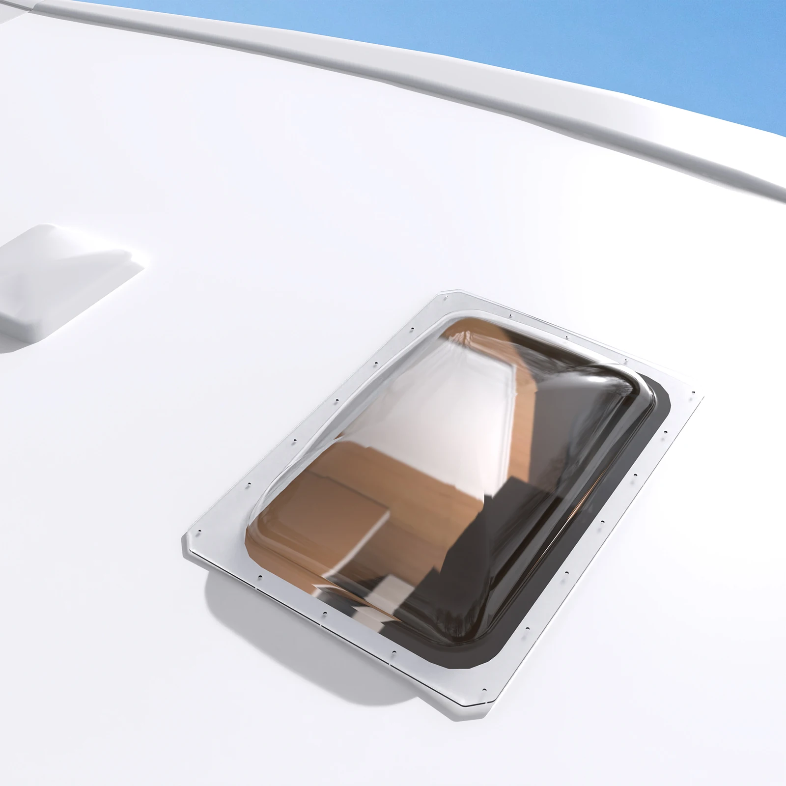 18" X 26" Rv Skylight Inner Dome With Clear Window For 14" X 14