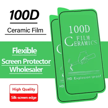 Wholesale 9D 100D Flexible Film Ceramic Glass Screen Protector For Iphone For Itel For Redmi For Oppo Full Cover