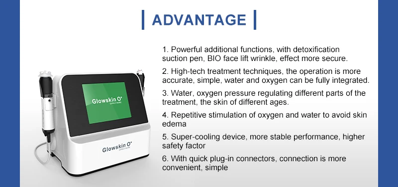 Glowskin O+ Anti-Wrinkle Rf Spa Machine Hydro Facial Peeling Machine Acne Treatment Deep Clean Skin Tightening Facial De