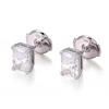 10k white gold lab diamond earring