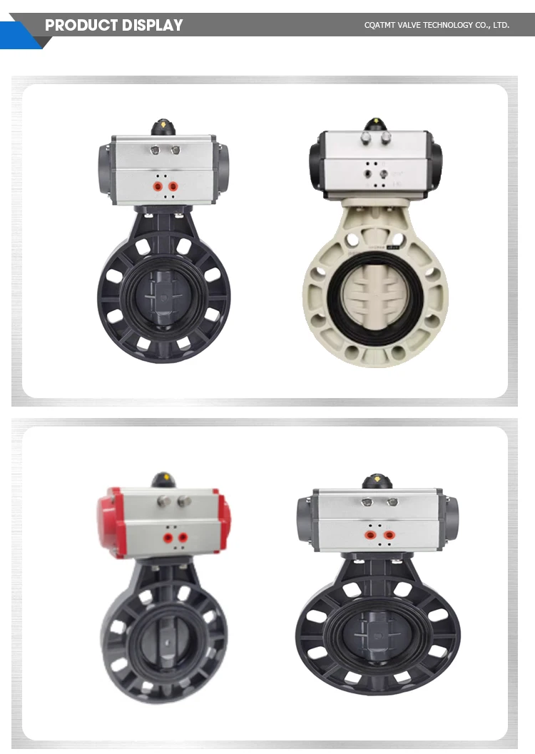 Cqatmt Pneumatic Actuator Upvc Pneumatic Butterfly Valve Pneumatic ...