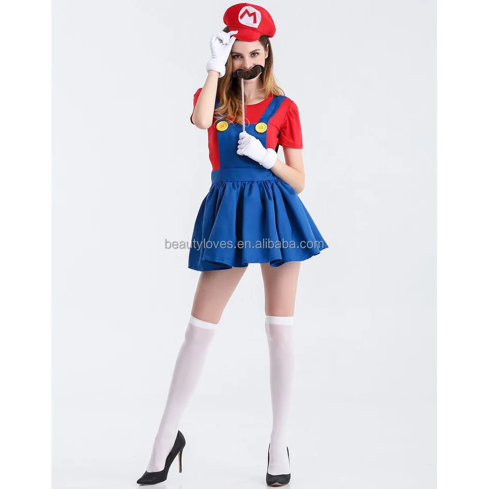 Sexy Ladies Super Mario Luigi Brothers Fancy Dress Costume| Alibaba.com