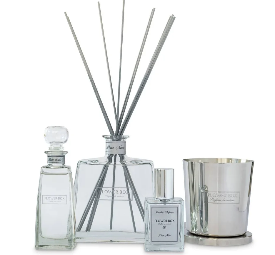 Luxury Gift Rose Fragrance  Empty square 700ml Home Diffuser Glass Bottle Custom 750ml Whisky Spirit Glass Bottll with Glass Cap