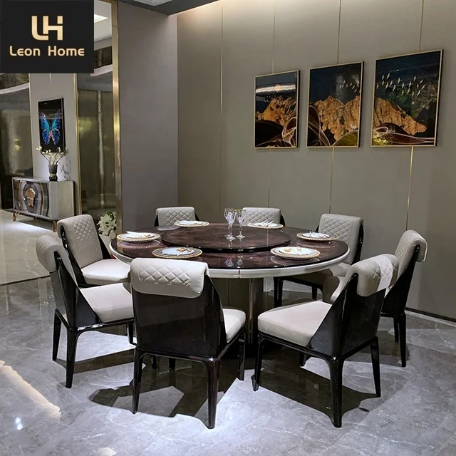 【ーブル】 ラグジュアリーノーブルデザインモダンダイニングテーブルラグジュアリーダイニングルームテーブルセット Buy Round