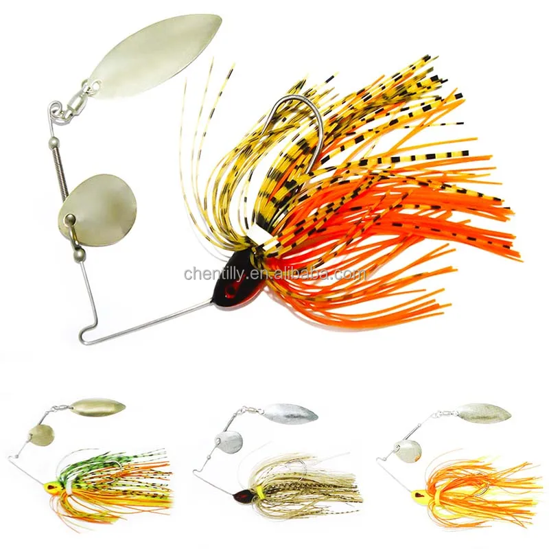 Hard Metal Spinner Bait Kit Jigs Lure For Bass Pike Trout Salmon